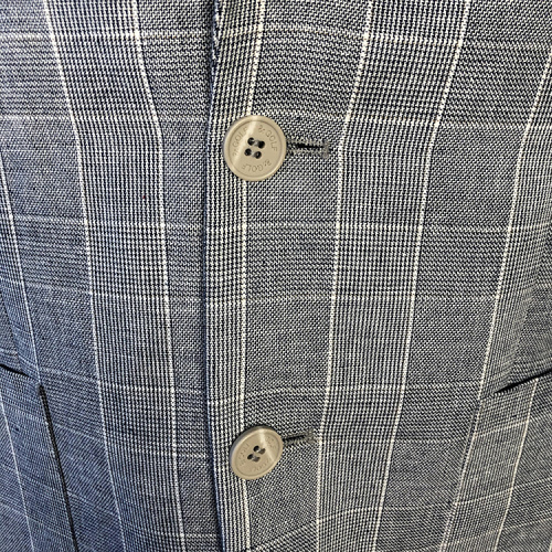 men's sexy chequered Anti-Shrink business suit