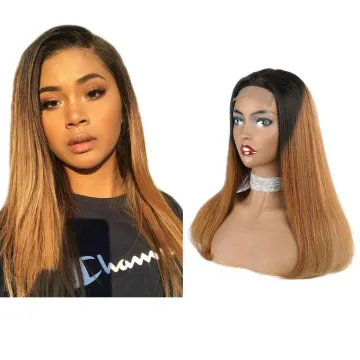 12A Brazilian Virgin Human Hair Ombre Colored 1b/30 Blonde  Transparent Lace Closure Wigs Pre Plucked Remy 4x4 HD Lace Front Wig