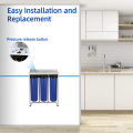 3-stufiges Big Blue 20x4,5-Zoll-Jumbo-Wasserfiltersystem mit blauem Gehäuse