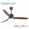 52 inch wooden led ceiling fan combo lighting