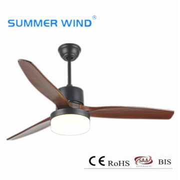 52 inch wooden led ceiling fan combo lighting