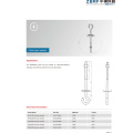 M16x 350mm Eye Bolt Galv Open Type