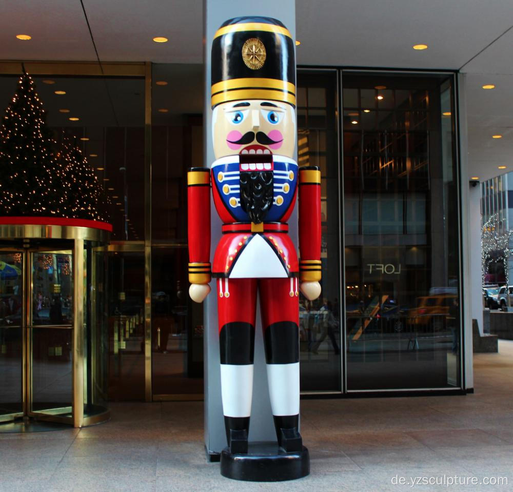 Weihnachten Fiberglas Leben Größe Nussknacker Statue zum Verkauf