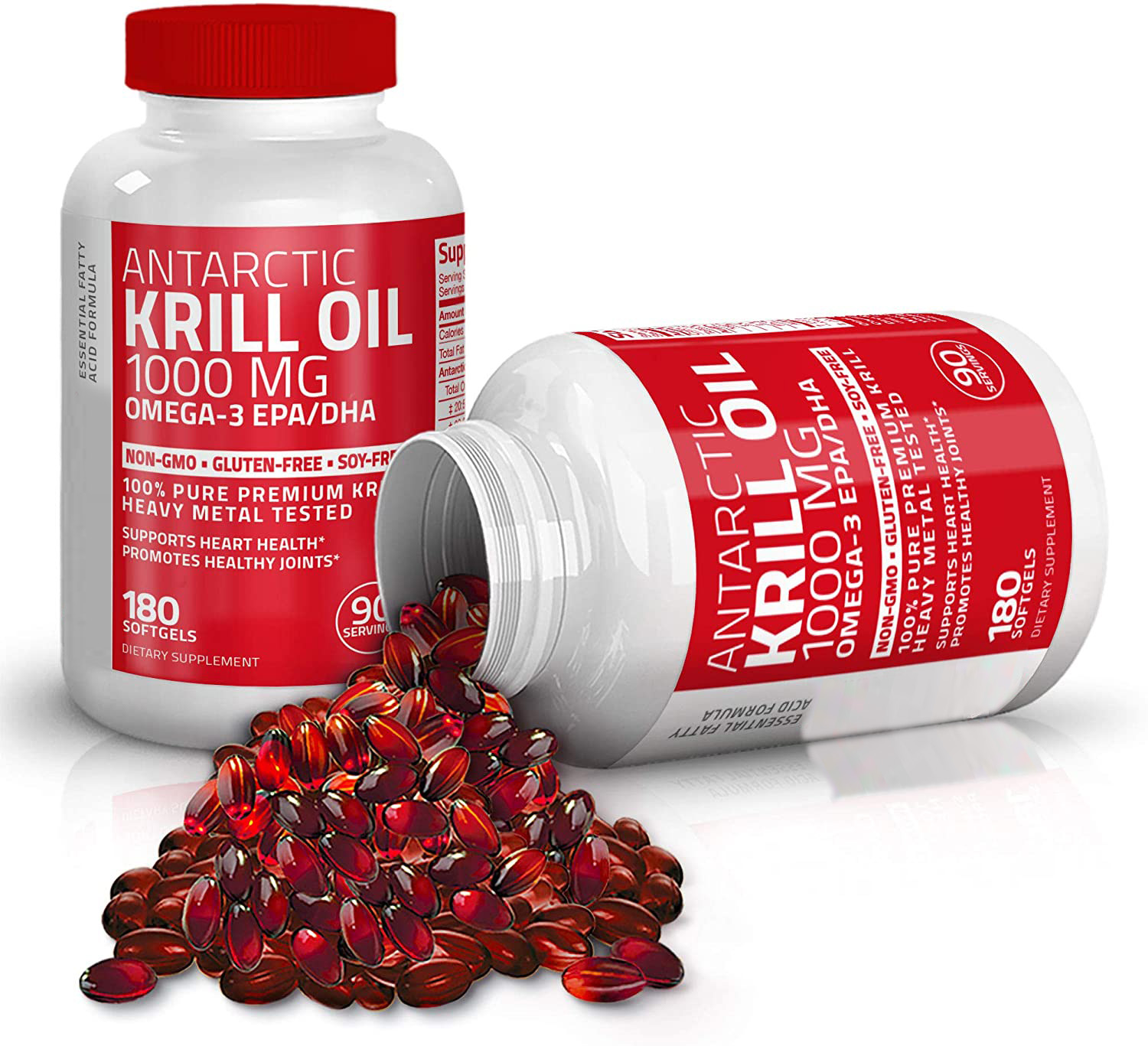 Etiqueta privada Krill Oil Soft Cápsulas Suplemento diario Vitamina D3 Softgel DHA EPA