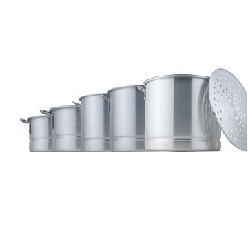 1 Set of Aluminum Tamale Steamer Stock Pots in Various Capacities (20Qt, 24Qt, 32Qt, 40Qt, 52Qt)
