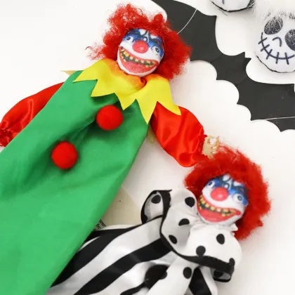 Cross-Border Halloween Decorations: Scary Clown Doll, Pendant, and Haunted House Party Props