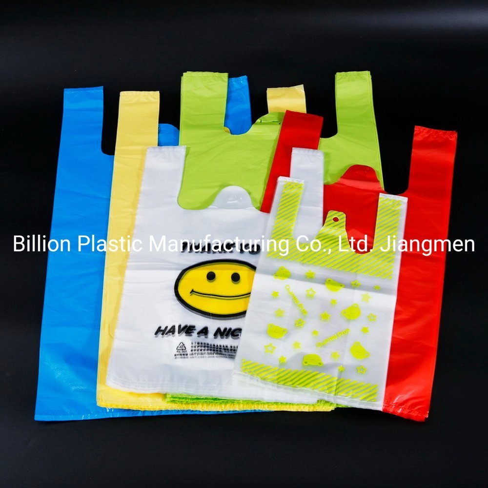 Supply Environmentally Friendly Plastic Shopping Bags T-Shirt Bag