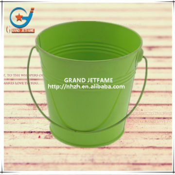 garden decoration metal green round candle pot