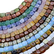 Gemstone Square Shape Beads de piedra de cuarzo Beeds Natural Foeds Forly Fealry haciendo cuentas de 15 pulgadas (38 cm) Al por mayor