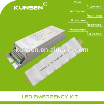 Emergency battery pack for 36W LED lighting
