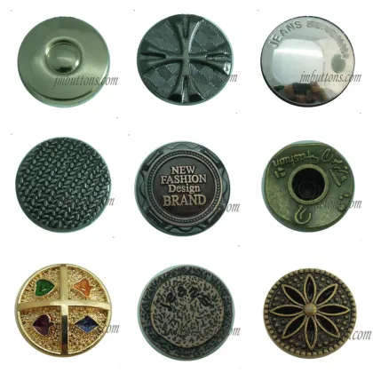 fashion plain classic embossed buttons snaps