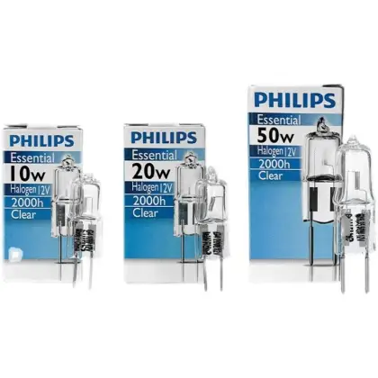10pcs Philips 12V Tungsten Bulb 50W Low Pressure Halogen Lamp
