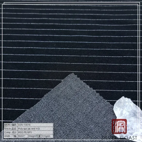 Poly spx pin stripe yarn dyed knit