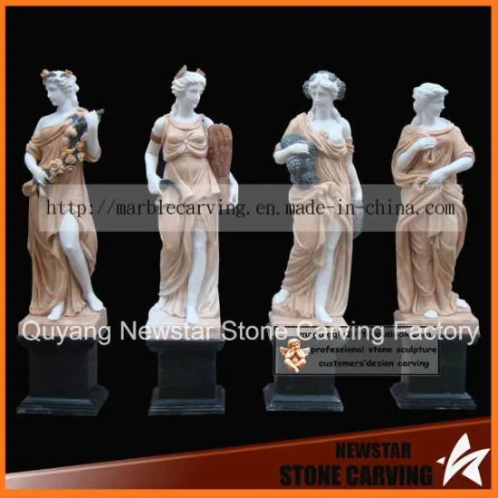 Four Season Women God Stone Sculptures in Garden Decoration