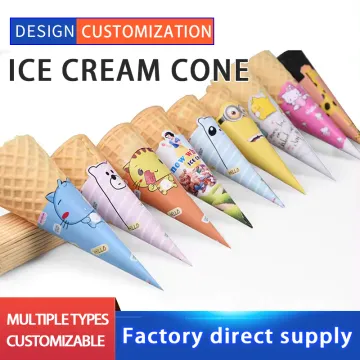 Disposable custom printed ice cream cone paper