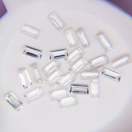 Sri Lankan Natural White Sapphire Rectangular Loose Stone