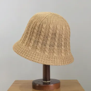 Breathable Knitted Bucket Hat for Hiking and Fishing