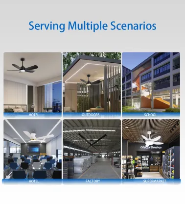 Modern Simple Ceiling Fan with Integrated Lighting