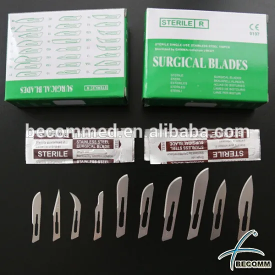 Sterile carbon steel surgical blades
