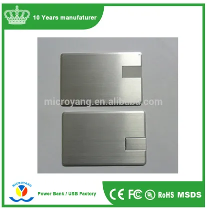 Stainless steel brushed metal card usb flash drive business manager public relations promotional USB flash drive