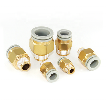 SMC KQ2H Ottone BSPT Filmato Male Accoppiatore rapido pneumatico e connettore dritto per il tubo d'aria