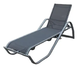Aluminum Frame Sling Fabric Swimming Pool Side Sun Lounger