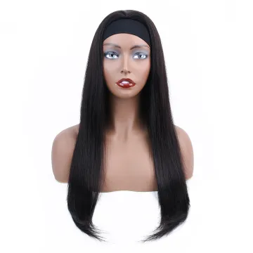 Fashionable 10A Nature Color Straight Head Band Wigs 10-28 Inch 100% Brazilian Human Hair Wholesale In Stock,100% Human Hair