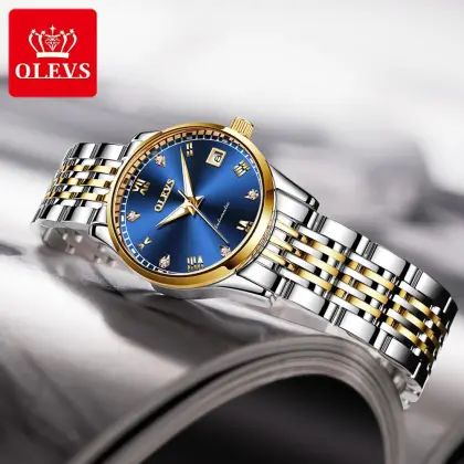 OLEVS Women Mechanical Watch Luxury Bracelet Wrist Wristwatch Elegant Ladies Automatic Clock Watch Relogio Feminino Steeldive