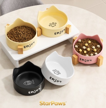 Ceramic Elevated Anti-Slip Pet Bowl