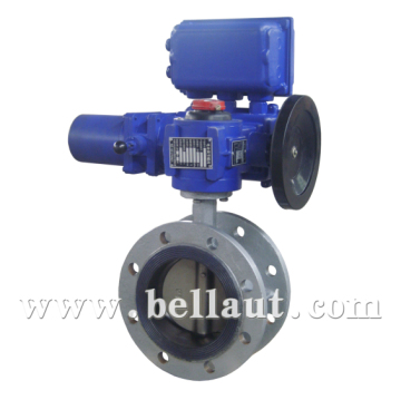 Electric Double Flanged Soft Seal Butterfly Valve Dn 300