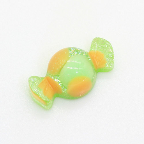 Fashion Spotted Colorful Candy Shaped Resin Cabochon 100pcs/bag Flatback Beads Slime Kids Toy Decor