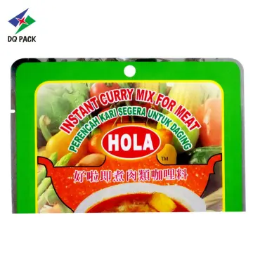 Perforated Pouch Food Grade Aluminum 3 side Seal Coffee Milk Tea curry Powder Packaging Bag Plastic Bag