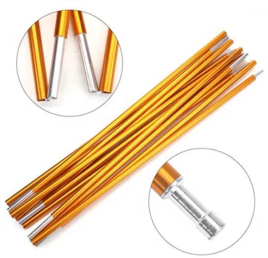 Aluminum Alloy Camping Tent Poles - Flexible Spare Rods for Outdoor Travel