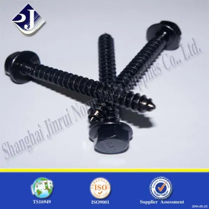 Great value Black finished Hex flange screw