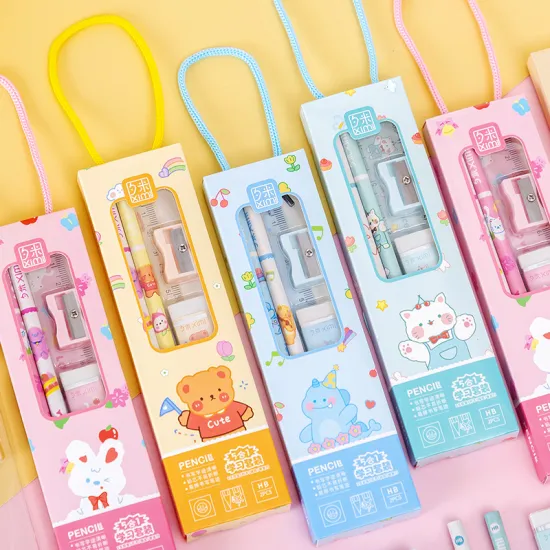 Cute Stationery Sets: Perfect Back to School Gifts for Kids including Pencils, Erasers, Rulers, and More