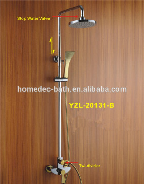 Brass half gold half chrome Shower Mixer Bathroom Set