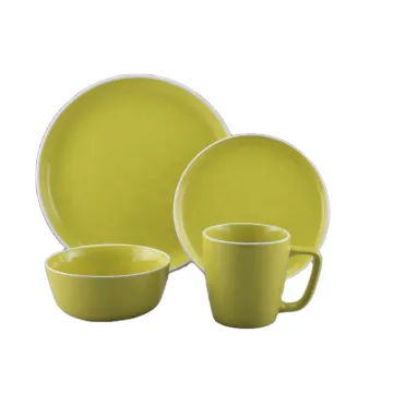 Wholesale Good Quality Color Glazed Stoneware Dinnerware Set