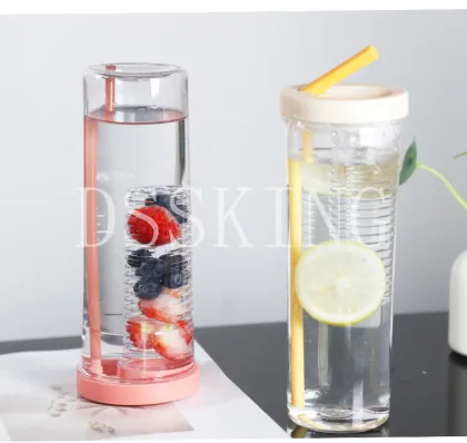 Filter water cup with straw Large capacity lemon cup