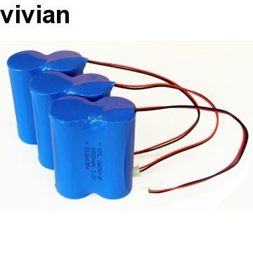 Rechargeable LiFePO4 Battery Pack with 6.4V 3000mAh.