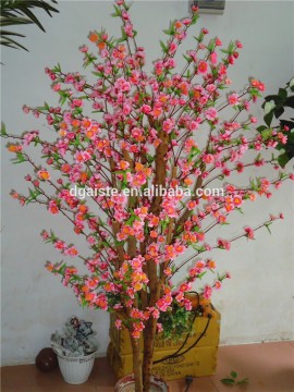 Fire Proof Artificial Mini Peach Blossom Tree Potted Plant for Festival Decoration Factory Direct LGH15-04