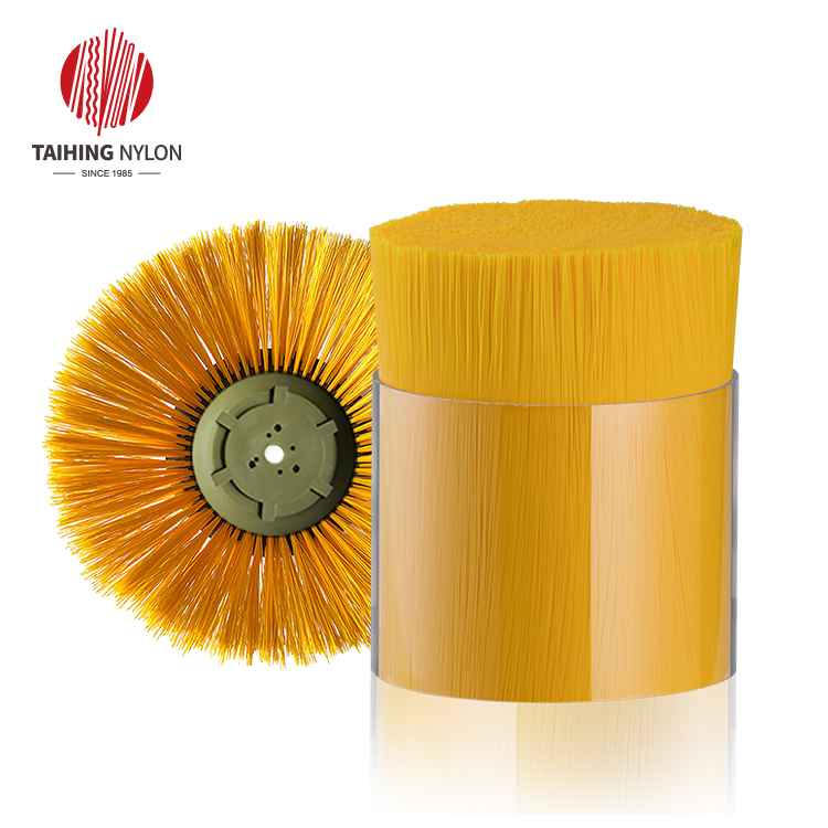 Đường bộ quét đường chân lông PBT Crimped Brush Fiber