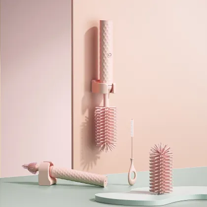 Electric Silicone Bottle Cleaning Brush Set