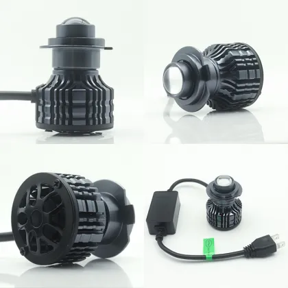 Auto Lighting Systems: H7 LED Canbus Projector Headlights and Fog Driving Lights - Yellow/Lime