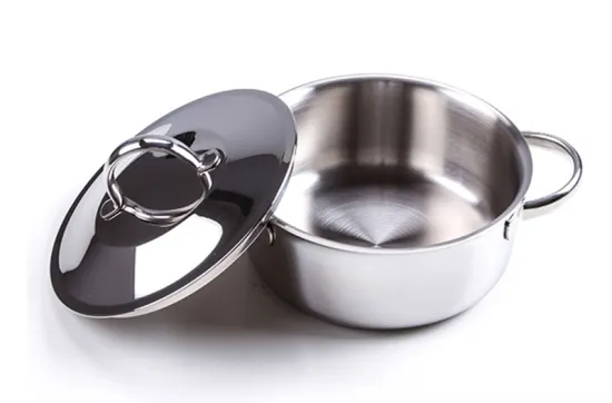 Stainless steel three-tier pot