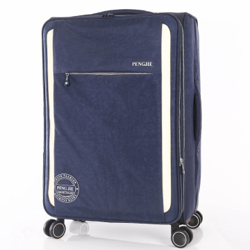 printed nylon spinner trolley soft luggage