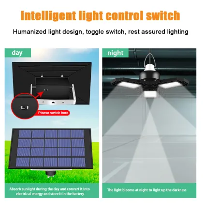 Adjustable Waterproof LED Garage Lights - Solar-Powered LED Garden Lights