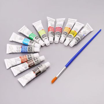12 Colors Tubes 6ml Paint Tube Drawing Painting Watercolor Pigment Set With Brush Art Supplies Dropshipping