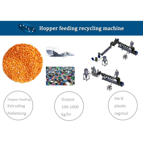 Máquina de pelletizador de reciclaje de tambor azul HDPE
