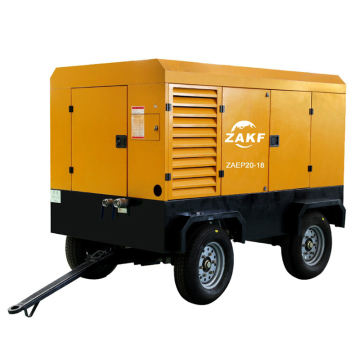 Easy site movement 706CFM 261Psi Mobile Portable Electric Screw Air Compressor