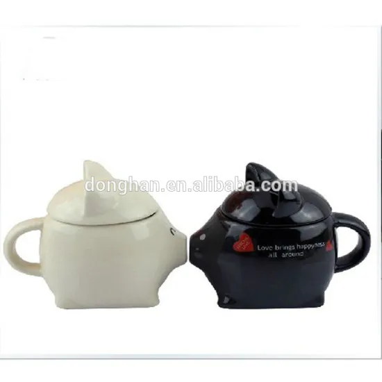 Hot selling good quality ceramic couple mugs with lids for valentine's day